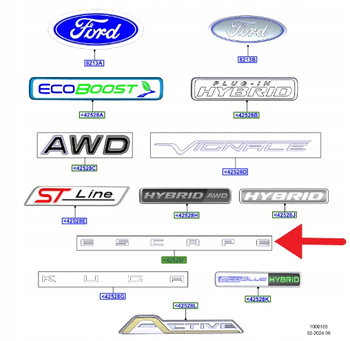 EMBLEMAT NAPIS "ESCAPE" TYŁ FORD ESCAPE 2020- 2603307 _ LJ6B-S43156-AC