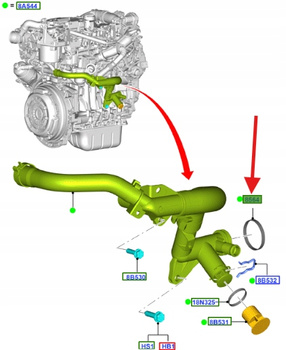 USZCZELNIENIE 1.5L SOHC DI TC DIESEL DV5FD A 1932999 _ FM5Q-8564-AA
