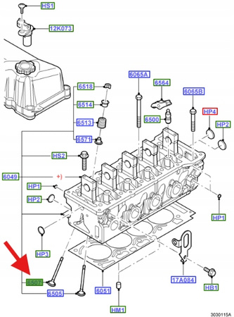 ZAWÓR GŁOWICY 1.3 ZETEC FORD FUSION FIESTA 2002- OE 1144340 _ 1N2G-6507-A2A