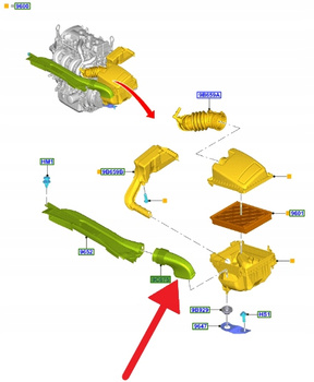 RURA FILTRA POWIETRZA 1.0 1.5 2.3 EB FOCUS 2018- 2430061 _ JX61-9C676-AC
