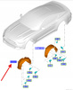 NADKOLE PRAWY PRZÓD MUSTANG 2.3 2015-17 5360511 _ FR3B-16A562-BF
