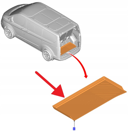 MATA BAGAŻNIKA FORD TRANSIT CUSTOM 2018- OE 2333671 _ AMKK2J-K454B12-BA