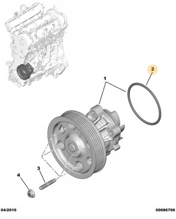 Uszczelka pompy wody Citroen OE 1206G3