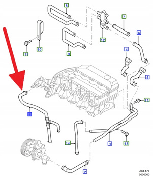PRZEWÓD WODNY FORD OE TRANSIT 2000-2006 4510726 3C11-18K579-AA