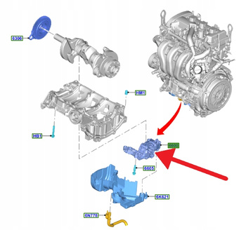 POMPA OLEJU 1.5 EB FORD KA+ FOCUS Mk4 2018- OE 2092168 _ GN1G-6600-AD