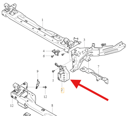 LEWY WSPORNIK PASA PRZÓD VOLVO XC40 EX40 2018- C40 EC40 OE 31469370