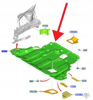 OSŁONA POD SILNIK 1.0 1.5 EB 2.0 ECOBLUE FOCUS 18- 2439064 _ JX6B-6B629-CC