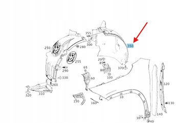 NADKOLE PRAWY PRZÓD MERCEDES A W177 B W247 OE A2476906600