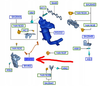 SONDA LAMBDA 1.2L FORD KA Mk2 2013-16 1846115 _ ES51-9G444-BA