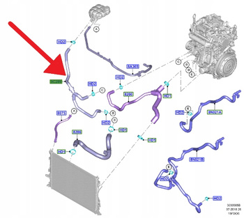 PRZEWÓD CHŁODZENIA WODY 1.5 EB FORD FOCUS 2018- 2442603 _ JX61-8C289-EF