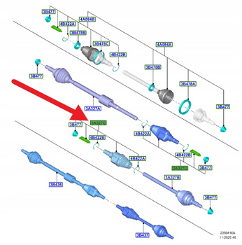 PRZEGUB ZEWNĘTRZNY L P PRZÓD 6MX65 FORD FOCUS 2018- 2513162 _ JX67-3C313-AA