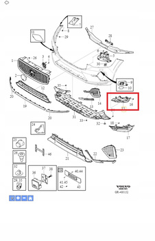 Lewe mocowanie halogenu Volvo OE 32234954
