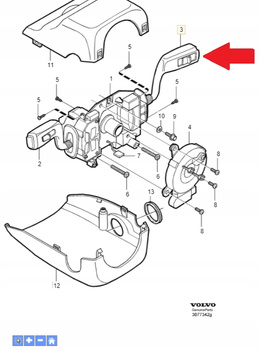 Przełącznik wycieraczek Volvo S40 (96-99) 30864253