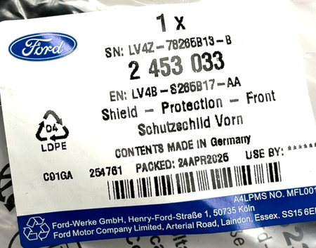 OSŁONA KRAWĘDZI DRZWI LEWY TYŁ FORD KUGA 2020- 2453033 _ LV4B-S265B17-AA