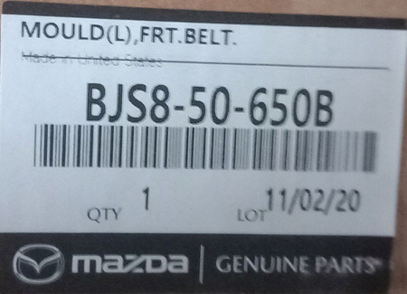 Listwa lewa podokienna - Mazda 3 BM/BN 2014-2016_BJS850650B