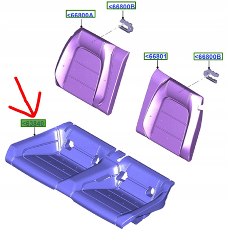 PODKŁADKA PIANKA SIEDZENIA TYŁ FORD MUSTANG 15-_2190569_FR3B-6363840-AF