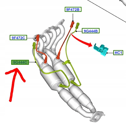 SONDA LAMBDA FORD FOCUS Mk3 CMAX Mk2 1.6L Duratec _ 1867740 _  DV6A-9G444-AA