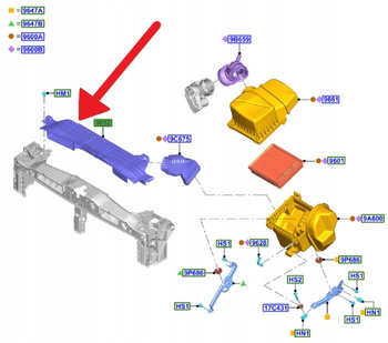RURA POBÓR POWIETRZA 2.5L HYBRYDA FORD KUGA 2020- 2551926 _ LX61-9E635-KA