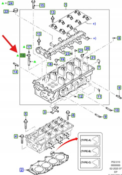 USZCZELNIENIE TRZONU ZAWORU FORD RANGER 2006-2015 1449600 _ 6M34-6571-AA
