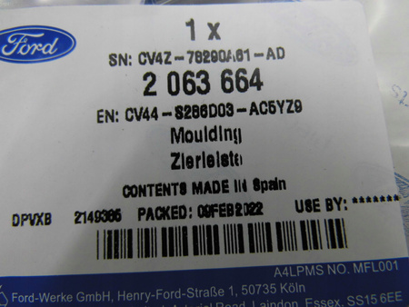 LISTWA BŁOTNIKA LEWY TYŁ FORD KUGA Mk2 2016-_2063664_CV44-S286D03-AC5YZ9