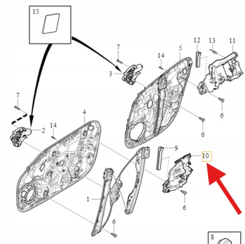 WSPORNIK ZAMKA KLAMKI DRZWI LEWY PRZÓD VOLVO V60 S60 2019- OE 31462720