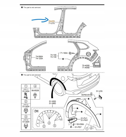 Panel progowy prawy - Mazda CX-9 TC_TKY870271B