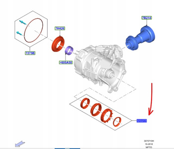 USZCZELKI SKRZYNI ROZDZIELECZEJ FORD EDGE 2016- 2112446 _ CV61-7H469-BB