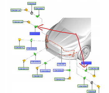 CZUJNIK PARKOWANIA FORD KUGA FOCUS S-MAX GALAXY  5305198 _ EM2T-15C868-AA5FM6