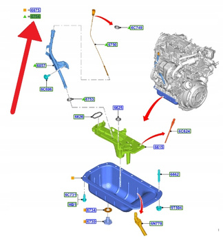 MIARKA OLEJU BAGNET 1.5 TDCI FORD KUGA FOCUS 2018- 2290866 _ JN1Q-6B667-AB