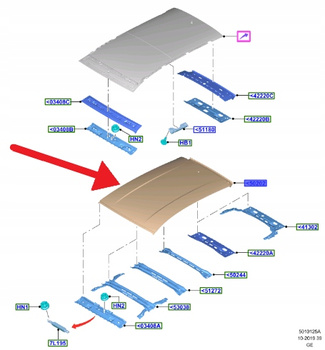 DACH FORD FOCUS HATCHBACK 2018- OE 2344917 _ JX7B-A50202-BA