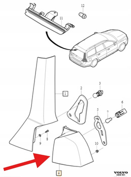 LAMPA ZESPOLONA TYLNA LEWA VOLVO V70 XC70 2008- OE 31395959