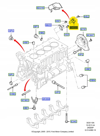 CZUJNIK POŁOŻENIA WAŁU FORD TRANSIT CONNECT  6740816 _  948F-6C315-AA