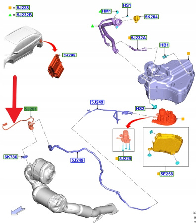 WTRYSKIWACZ ADBLUE 2.0 ECOBLUE EDGE MONDEO SMAX 18- 2247866 _ K2G1-5J281-AA