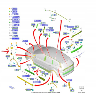LISTWA BOCZNA PRAWA FORD KUGA MK2 2012-2020 2014884 _ GJ54-16C216-AC5YZ9