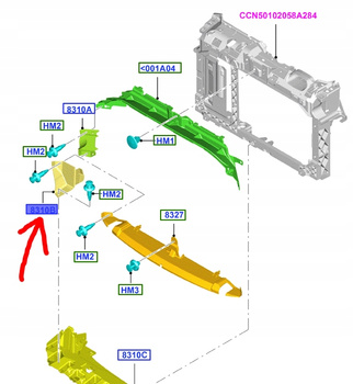 DEFLEKTOR POWIETRZA LEWA STRONA FORD FIESTA Mk7_1783037_C1BB-8122-BA