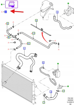PRZEWÓD CHŁODNICY WODY MONDEO 2000-07 1417703 _ 2S71-8C351-AG