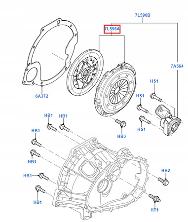 SPRZĘGŁO FORD FOCUS Mk2/C-MAX Mk1 1.8 TDCi _ 1672435 _ 3M51-7540-L1F