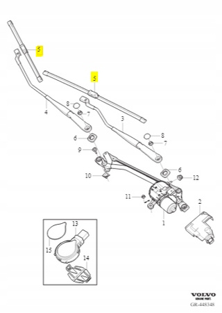 PIÓRA WYCIERACZEK VOLVO V40 OE _ 32237894 