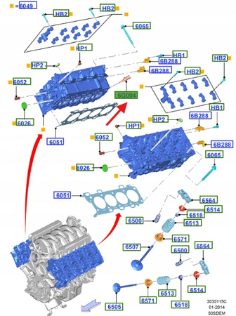 CZUJNIK TEMPERATURY FORD MUSTANG 15- EXPLORER 20- 1792647 _ 9L8A-6G004-AC