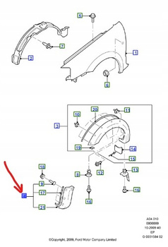 DOKŁADKA BŁOTNIKA LEWY PRZÓD FORD EVEREST RANGER_1780629_8M34-16A075-ACC20