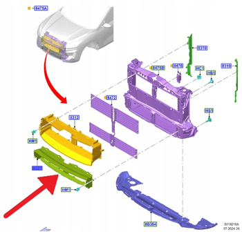 KIEROWNICA POWIETRZA DOLNA FORD KUGA ESCAPE 2020- 2361056 _ LJ6B-8314-AB