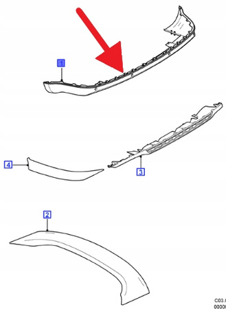 SPOILER DOKŁADKA ZDERZAKA TYŁ FORD MONDEO 2007- 1512924 _ AM7S7J-17F884-LBX