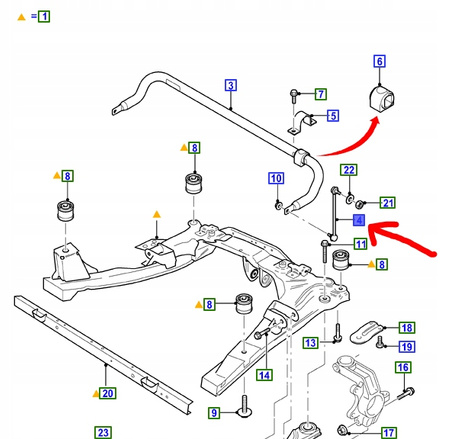 ŁĄCZNIK STABILIZATORA PRZÓD FORD MONDEO MK3 2000-2002 __1127646_1S71-3B438-AC