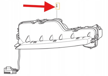 LAMPA PRAWA DO JAZDY DZIENNEJ DRL LED VOLVO S60 V60 2014- CC OE 31420396