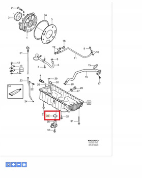 USZCZELKA CZUJNIKA POZIOMU OLEJU 2.0 2.5 B5 VOLVO S60 V60 XC90 OE 8675328