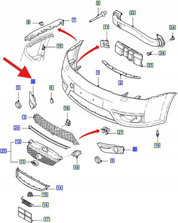 PRAWA RAMKA HALOGENU MONDEO 2002- ST OE 1211236 _ 2S7Y-17A989-ABYYG0