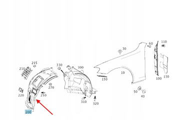 NADKOLE PRAWY PRZÓD MERCEDES E W213 W238 OE A2386901603