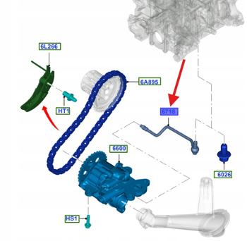 RURA PRZEWÓD POMPY OLEJU FORD TRANSIT RANGER 2.2 1719368 _ BK2Q-6L630-AA