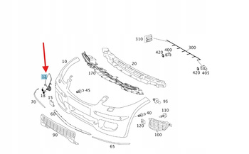 ZAŚLEPKA ZDERZAKA LEWA PRZEDNIA MERCEDES A W169 OE A16988713258490