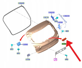 AMORTYZATOR KLAPY TYŁ FORD FOCUS KOMBI 2018- OE 2344507 _ JX7B-7L195-BB